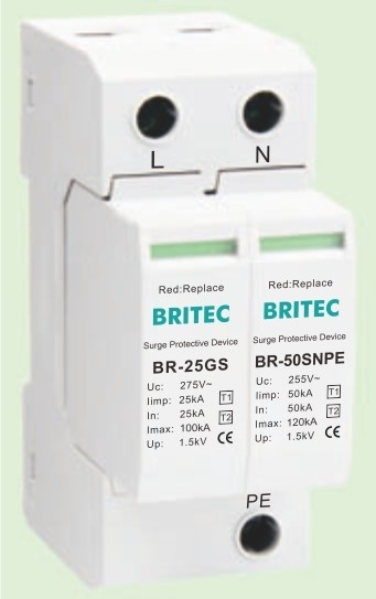 BR-25GS 1+1 spd t1 25ka Tự vệ chống sóng sét Tự vệ chống sóng tia lửa kiểu spd