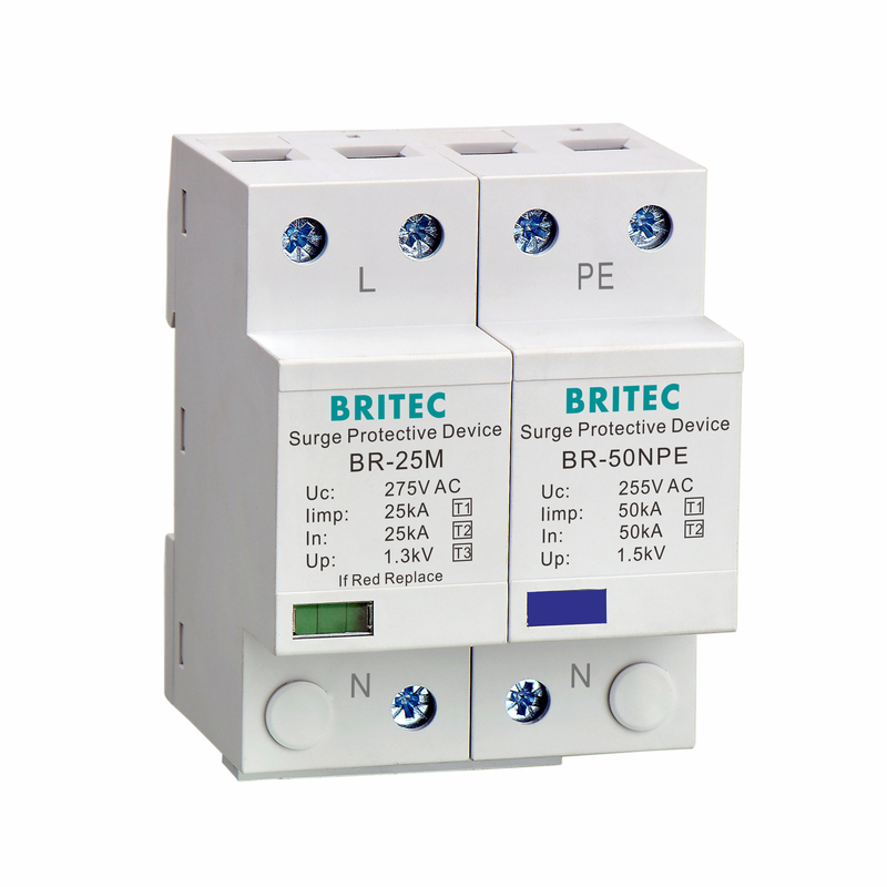 BR-25M 1P+1NPE 25kA Bộ chống sét lan truyền Loại 1 Bộ chống sét bảo vệ chống sét spd