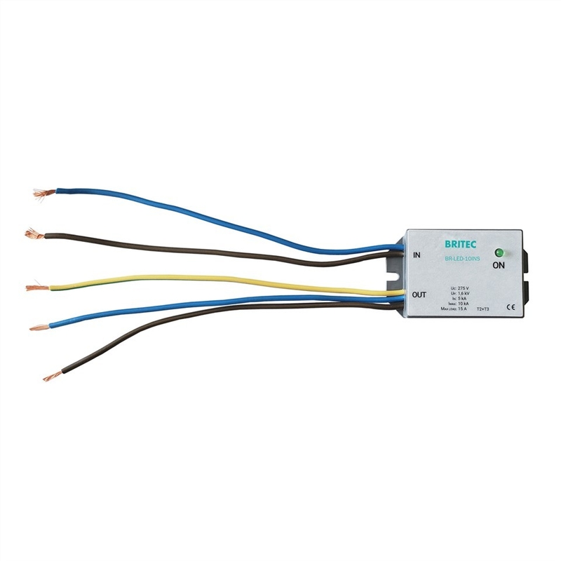 thiết bị chống sét lan truyền cho chiếu sáng Đèn đường Led 275V 10kA LED Spd cho bóng đèn Chiếu sáng đường