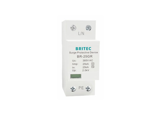 25kA 385V Thiết bị bảo vệ tăng áp SPD với Đường sắt Din gắn cho hệ thống cung cấp điện