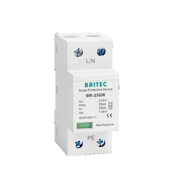 BR-25GR 4P lớp I loại 1 Surge Surge Arrestor SPD Thunder Protector Spark Gap spd type1 4p ac spd