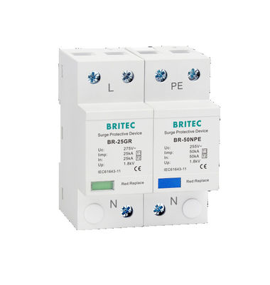 BR-25GR 4P 4P Type 1 Surge Protector ac type 1 spd spd t1 25ka lớp 1