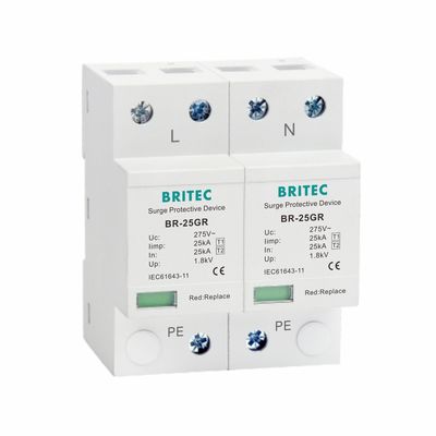 BR-25GR 25KA 2P Bộ chống sét gia dụng 150V / 275V / 320V