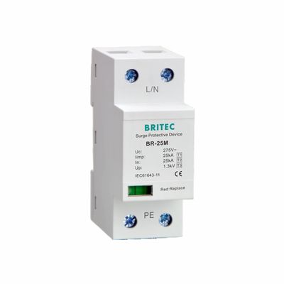 25kA Bộ chống sét điện loại I+II+III 150V 275V 320V 1.3kV T1+T2+T3 10 / 350us