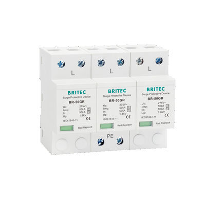 Thiết bị chống sét loại 1 3P+N 50kA SPD, chống sét lan truyền cho ứng dụng công nghiệp, chống sét cấp 1 2