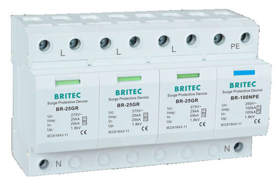 Thiết bị chống sét lan truyền BR-25GR 1P+1, Bộ chống sét lan truyền loại 1, Bộ chống sét chống sét đánh, Bộ chống sét lan truyền AC