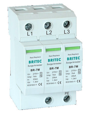BR-7M 3P+1 T1+T2 Surge Arrester B+C Surge Protection Device Sấm sét
