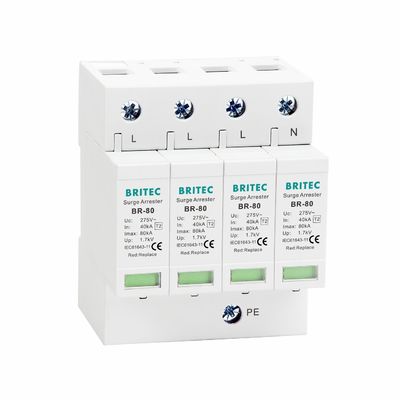 Thiết bị chống sét lan truyền 4P Type 2 BR-80 80KA Bộ chống sét 4P cho chống sét đánh