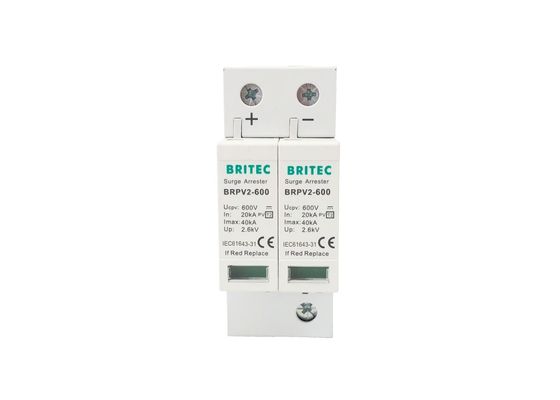 Thiết bị bảo vệ chống sét lan truyền 2 cực 600v Power Spd Ce Tuv Brpv 2p 20-40ka Surge Arrester