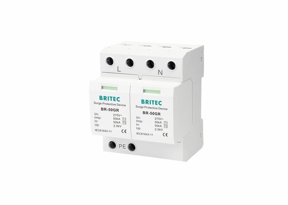 Thiết bị bảo vệ vượt sức ép SPD lớp I Bảo vệ vượt sức ép Iimp 50KA Arrester