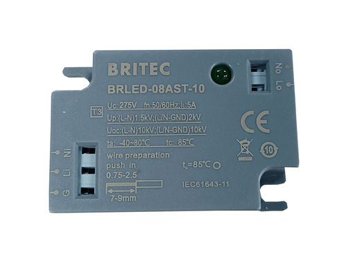 BRLED-08ASC-10 Thiết bị bảo vệ tia áp cho mức bảo vệ LED Spd Thiết bị bảo vệ đèn LED ngoài trời