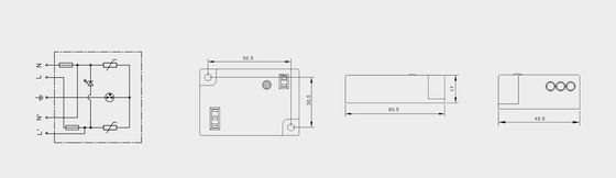 BRLED-08AST-10 thiết bị bảo vệ điện áp cho ánh sáng 10kA Led Street Light ELECTROSTACTIC PROTECTOR