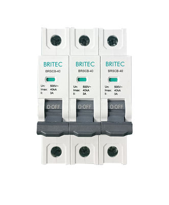 BRSCB-40 3P OEM ODM SPD Thiết bị bảo vệ tăng áp Back Protector Spd Backup Protector
