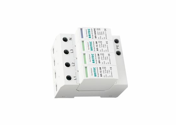 12.5kA lớp B + C Ba giai đoạn tiêu chuẩn IEC bảo vệ sét bảo vệ sóng
