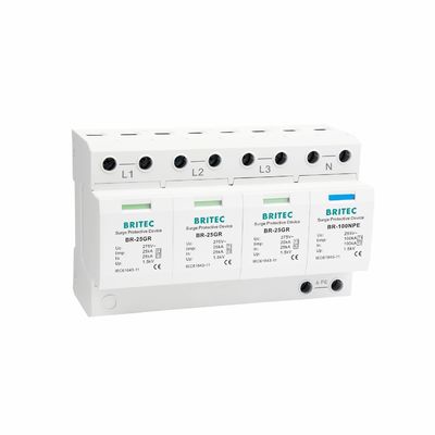 BR-25GR 3P + 1 loại 1 Thiết bị bảo vệ tăng áp SPD Ableiter Thunder Arrester Spark Arrester Gap spd lớp 1 Bảo vệ sét tăng áp
