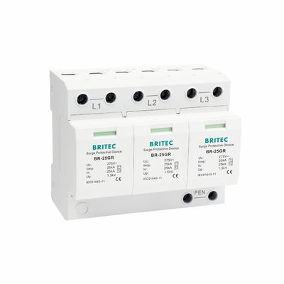 BR-25GR 3P + 1 loại 1 Thiết bị bảo vệ tăng áp SPD Ableiter Thunder Arrester Spark Arrester Gap spd lớp 1 Bảo vệ sét tăng áp
