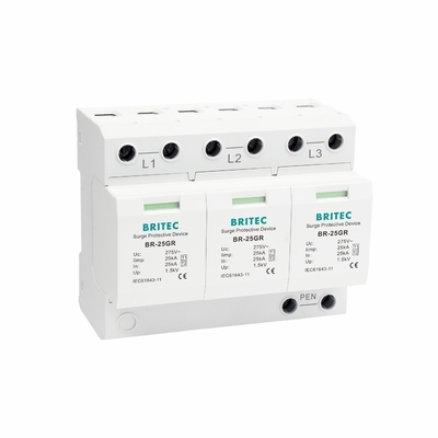 BRITEC Spd Surge Protector BR-25GR 3P 25kA Ba giai đoạn loại 1 lớp 1