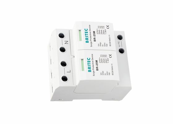 25kA 275V Loại 1 pha loại 2P Loại 1 Bộ chống giật có tiếp xúc khô BR-25M 2P
