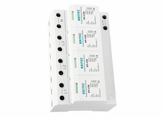 Thunder Arrester 4 Pole Type 1 Surge Protector Cấu trúc nhựa nhiệt
