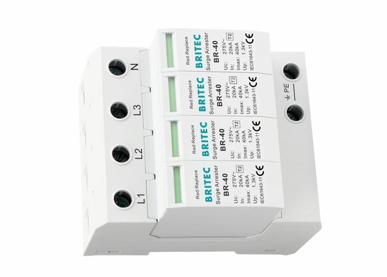 EN 61643-11 Tiêu chuẩn 8/20μs Thiết bị bảo vệ chống thổi phồng loại 2 35mm Din Rail
