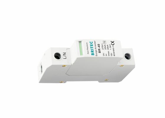 EN61643-11 Thiết bị chống sét lan truyền 40kA Loại 2 Bộ chống sét 35mm Din Rail