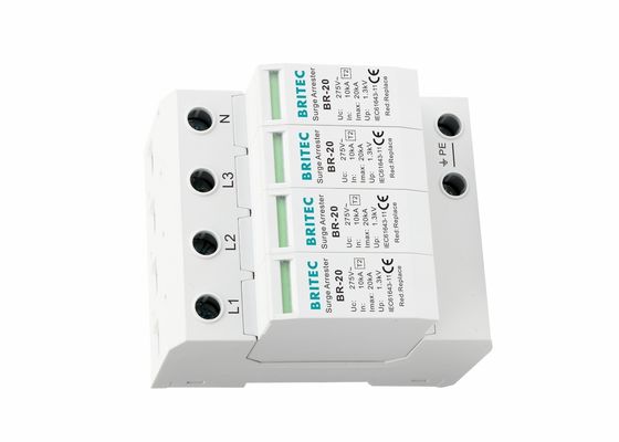 IEC61643-1 20ka SPD loại 2 Thiết bị bảo vệ vượt quá áp suất