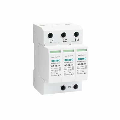 Thiết bị chống sét BR-12.5M 4P Loại 1 spd chống sét ac loại 1 12.5ka spd loại 1 spd Überspannung 12.5ka bộ triệt xung thiết bị chống sét công nghiệp