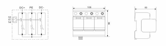 Thiết bị bảo vệ chống sét DC BRPV3-1000-20 cho Hệ thống năng lượng mặt trời 1000V, spd 1000v dc t1 t2