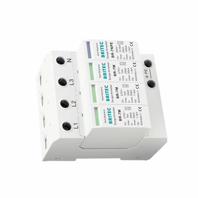 Thiết bị bảo vệ chống sét AC SPD 3P+NPE 275V Iimp:7kA Bảo vệ chống sét cho nhà ở Thiết bị chống sét hạ thế