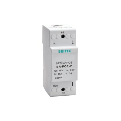 Máy ảnh BR-POE-M POE Signal Surge Arrestor Network Surge Protector Rj45 bảo vệ sóng cao Poe sét rj45 bảo vệ sét Cat6 dây bảo vệ sóng cao / LAN / nhỏ gọn / RJ45