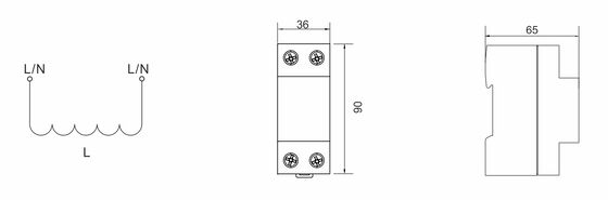 BRCI-63 Động mạch điều phối AC SPD Bảo vệ sóng sét Thiết bị bảo vệ điện