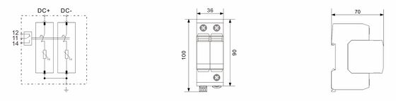 BR-40 24 Camera dc spd Surge Protective Device Grounding Surge Protection Dc Spd Type 2 giám sát an ninh DC Power Surge Protector