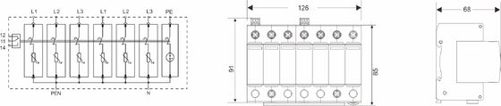 Thiết bị chống sét lan truyền BR-40 275 6+1 Loại 2
Thiết bị chống sét ray DIN 275V cho hệ thống 3 pha