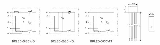 IP65 LED Surge Protector với <25ns Response Time và IEC/EN61643-11 phù hợp với hệ thống chiếu sáng LED