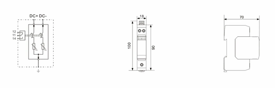 Thiết bị chống sét lan truyền 48 Type 2 DC 48V SPD 40kA BR-40DP với vỏ nhựa nhiệt UL94-V0
