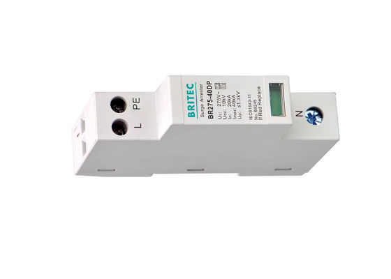 Một pha loại 2 và loại 3 AC Surge Arrester với chỉ định lỗi Kích thước hẹp