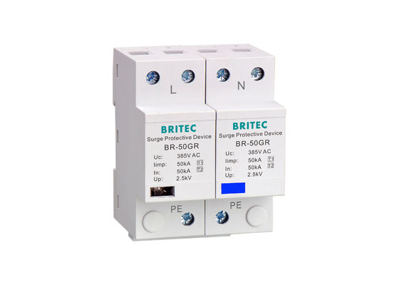 Tiện suất thấp AC SPD đơn pha bảo vệ tia chớp Surge Arrester CE vượt qua