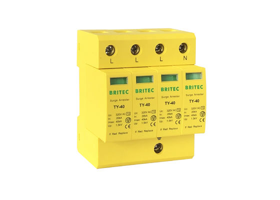 40ka Bốn cực SPD Pluggable AC Line Surge Protector Arrester