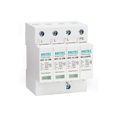 Thiết bị chống sét lan truyền 3 pha BR-12.5M 3P Loại 1 12.5kA SPD 12.5ka bộ triệt tiêu đột biến công nghiệp