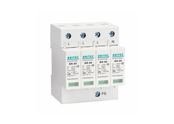 Thiết bị chống sét lan truyền 320V 60KA 4P Class II SPD để chống sét