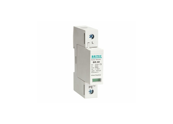 Thiết bị chống sét loại 2 1P BRITEC 60kA, Cột thu lôi cho sự ổn định hệ thống điện