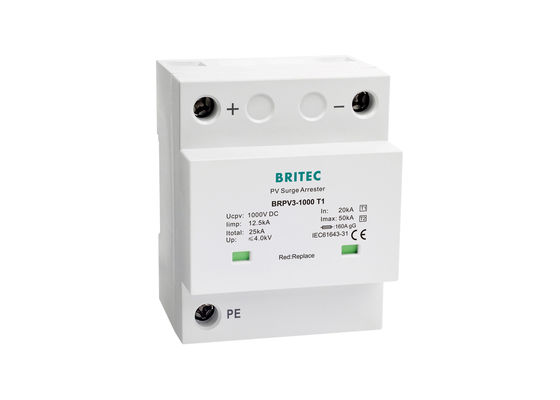 Máy phát điện SPD Class I Class II Class II cho các hệ thống quang điện 12,5kA 10 / 350us