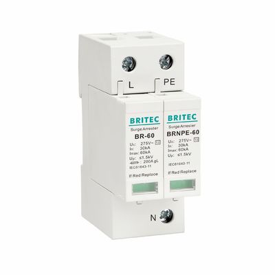 BR275-60 2P 2P ac SPD 60kA 2P Thiết bị bảo vệ tăng áp một pha (SPD)