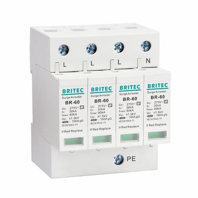 BR275-60 2P 2P ac SPD 60kA 2P Thiết bị bảo vệ tăng áp một pha (SPD)