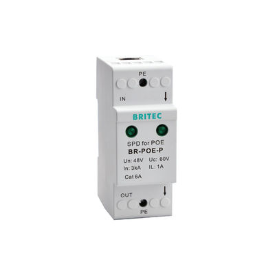 Thiết bị chống sét dữ liệu RJ45 POE BR-POE-M, bộ chống sét sét POE, bộ chống sét nguồn POE mạng, bộ chống sét nguồn POE NET 6 RJ45