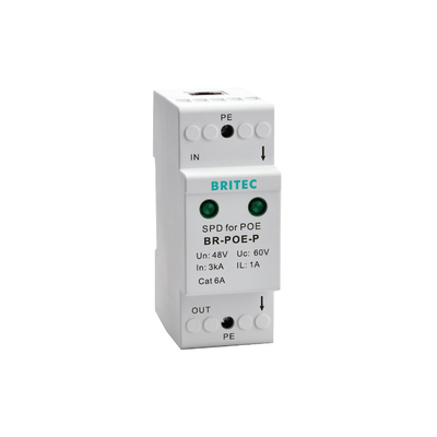 RJ45 POE thiết bị bảo vệ sóng dữ liệu Ethernet SPD 48V Network power Surge Protector