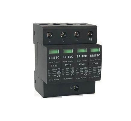 Thiết bị bảo vệ chống sét lan truyền BR-40 Loại 2 Đen 3P + 1 Thiết bị bảo vệ chống sét lan truyền IP20