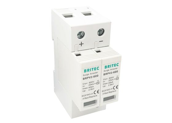 Bộ chống sét năng lượng mặt trời 2 cực 600V có thể cắm được cho biến tần năng lượng mặt trời