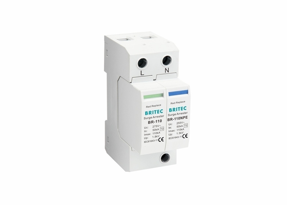 Thiết bị bảo vệ sóng vượt cường IP20 loại 2 Thiết bị bảo vệ sóng vượt cường SPD 110kA