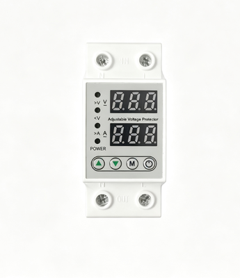 BROU03-63 63A Thiết bị bảo vệ quá áp Dòng điện làm việc định mức 220V AC 40A 63A 230V Bộ bảo vệ điện áp kỹ thuật số Thanh ray DIN Bộ bảo vệ quá áp và dưới áp có thể điều chỉnh